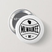 Milwaukee Baseball Ronde Button 5,7 Cm (Voorkant /achterkant)