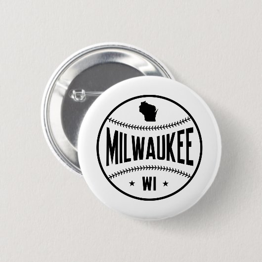 Milwaukee Baseball Ronde Button 5,7 Cm (Voorkant /achterkant)