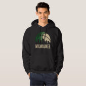 Milwaukee Basketbal B-Ball City Retro City Sunset Hoodie (Voorkant volledig)
