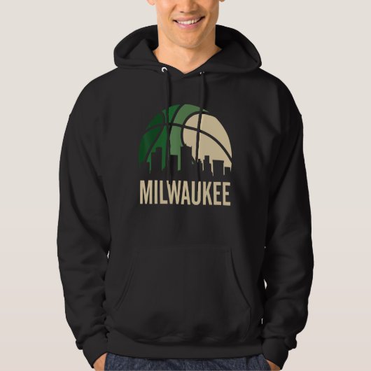 Milwaukee Basketbal B-Ball City Retro City Sunset Hoodie (Voorkant)