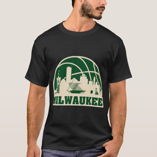 Milwaukee Basketbal Milwaukee Cityscape T-shirt (Voorkant)