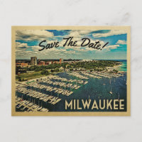 Milwaukee bewaart de datum  Briefkaart Wisconsin