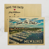 Milwaukee bewaart de datum  Briefkaart Wisconsin (Voorkant / Achterkant)