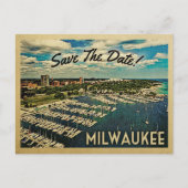 Milwaukee bewaart de datum Briefkaart Wisconsin (Voorkant)
