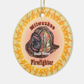 Milwaukee brandweerman ornament (Links)