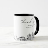 Milwaukee Bruiloft Minimale Aangepaste Koffie Mok (Voorkant rechts)