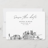 Milwaukee Bruiloft Modern Save the Date Kaart (Voorkant)