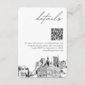 Milwaukee Bruiloft Moderne Details QR Code Informatiekaartje (Voorkant)