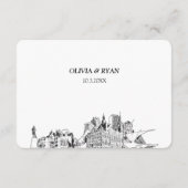 Milwaukee Bruiloft Traditionele RSVP Maaltijden Op Informatiekaartje (Achterkant)