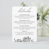 Milwaukee bruiloft verticale details informatiekaartje (Staand voorkant)