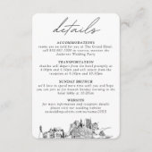 Milwaukee bruiloft verticale details informatiekaartje (Voorkant)