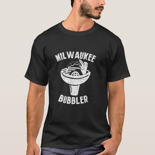 Milwaukee Bubbler Water Drink Fontein Grappig T-shirt (Voorkant)