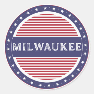 Milwaukee City Pride Embleem – Amerikaanse identit Ronde Sticker