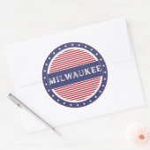 Milwaukee City Pride Embleem – Amerikaanse identit Ronde Sticker (Envelop)