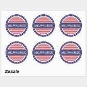 Milwaukee City Pride Embleem – Amerikaanse identit Ronde Sticker (Vel)