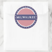 Milwaukee City Pride Embleem – Amerikaanse identit Ronde Sticker (Tas)