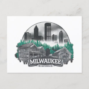 Milwaukee City Wisconsin Verenigde Staten Briefkaart