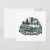 Milwaukee City Wisconsin Verenigde Staten Kaart (Voorkant / Achterkant)