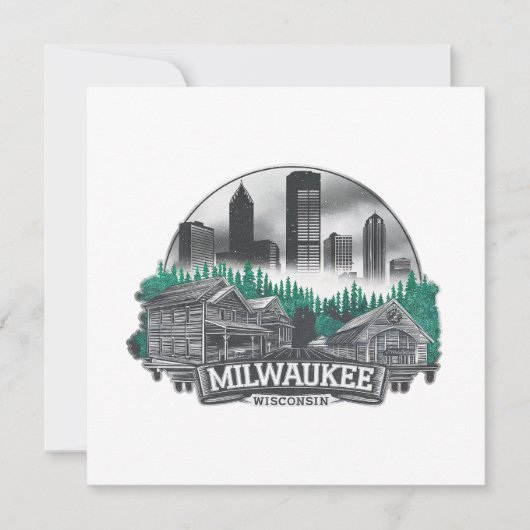 Milwaukee City Wisconsin Verenigde Staten Kaart (Voorkant)