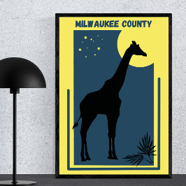 Milwaukee County Zoo Wisconsin  Giraffe Poster