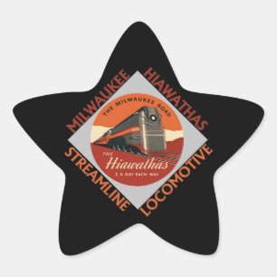 Milwaukee Hiawatha Railroad Ster Sticker