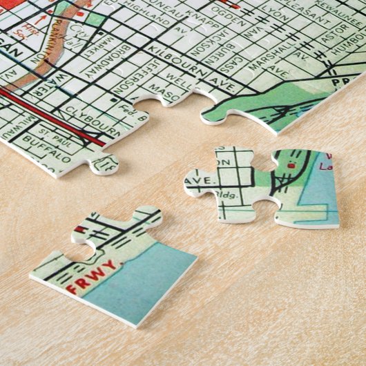 MILWAUKEE  kaart Legpuzzel (Zijkant)