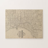  Milwaukee, kaart van Wisconsin Legpuzzel (Horizontaal)