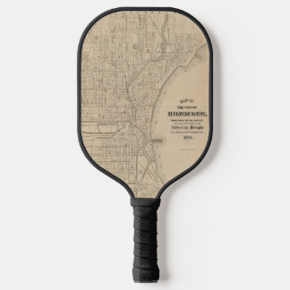 Milwaukee, kaart van Wisconsin Pickleball Paddle