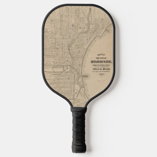 Milwaukee, kaart van Wisconsin Pickleball Paddle (Voorkant)