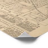  Milwaukee, kaart van Wisconsin Poster (Hoek)