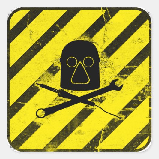 Milwaukee Makerspace Logo Square Sticker (Dirty) (Voorkant)