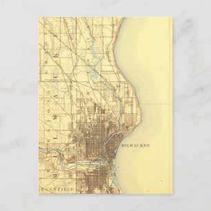 Milwaukee  Map Briefkaart