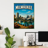 Milwaukee Museum Meerfront Poster (Thuiskantoor)