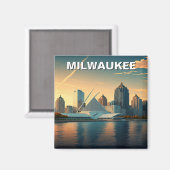 Milwaukee Museum of Art Travel Magneet (Voorkant / Achterkant)