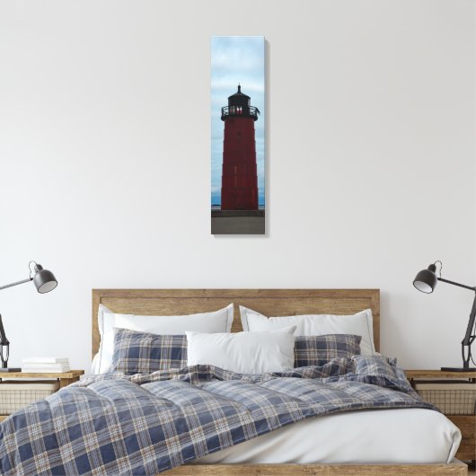 Milwaukee Pierhead Uitzicht Verticaal Canvas (Insitu (Slaapkamer))