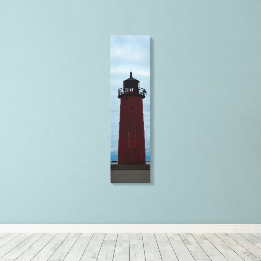 Milwaukee Pierhead Uitzicht Verticaal Canvas (Insitu (Houten vloer))