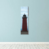 Milwaukee Pierhead Uitzicht Verticaal Canvas Afdruk (Insitu (Houten vloer))