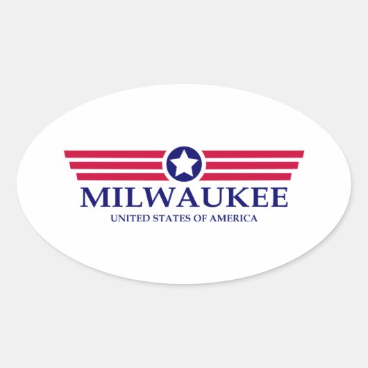 Milwaukee Pride Ovale Sticker (Voorkant)