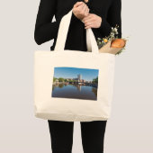 Milwaukee River Front en State Street Bridge Grote Tote Bag (Voorkant (product))