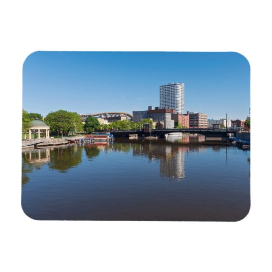 Milwaukee River Front en State Street Bridge Magneet (Horizontaal)
