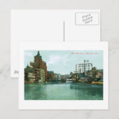 Milwaukee River, Milwaukee, Wisconsin Briefkaart (Voorkant / Achterkant)