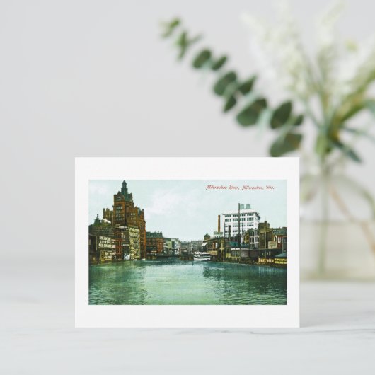 Milwaukee River, Milwaukee, Wisconsin Briefkaart (Staand voorkant)