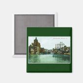 Milwaukee River, Milwaukee, Wisconsin Magneet (Voorkant / Achterkant)