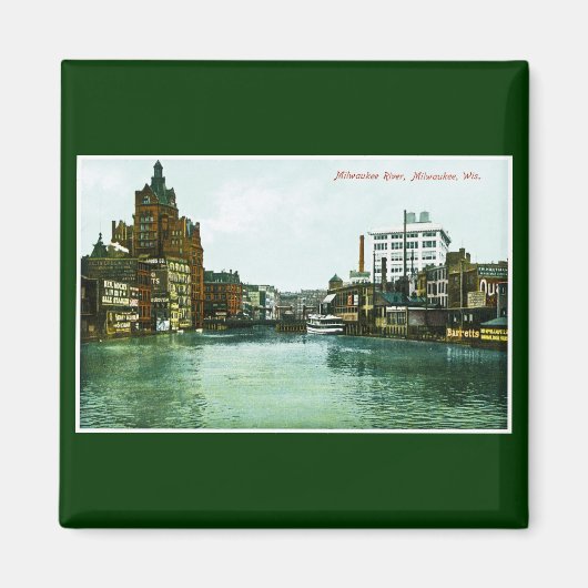 Milwaukee River, Milwaukee, Wisconsin Magneet (Voorkant)