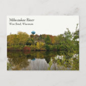 Milwaukee River, West Bend, Wisconsin Briefkaart (Voorkant)