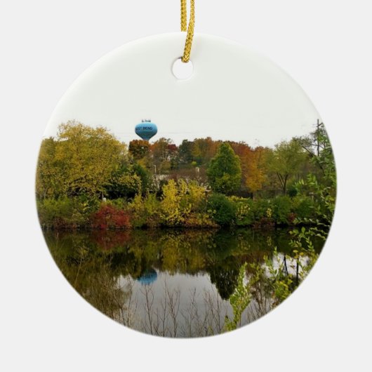 Milwaukee River, West Bend, Wisconsin Keramisch Ornament (Voorkant)