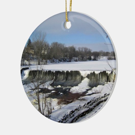 Milwaukee River, West Bend, Wisconsin Keramisch Ornament (Links)