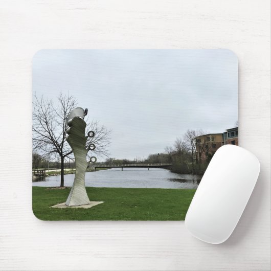 Milwaukee River, West Bend, Wisconsin Muismat (Met muis)