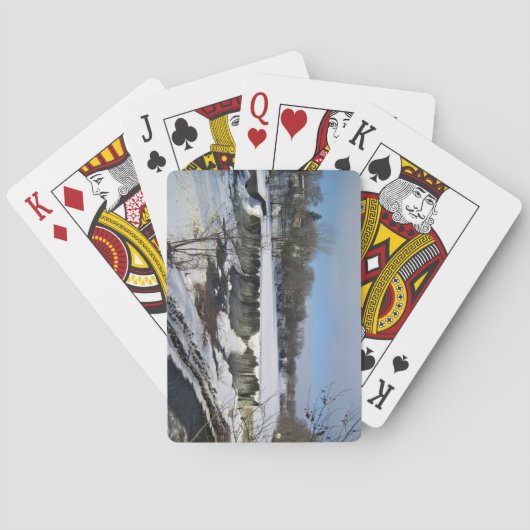 Milwaukee River, West Bend, Wisconsin Pokerkaarten (Achterkant)