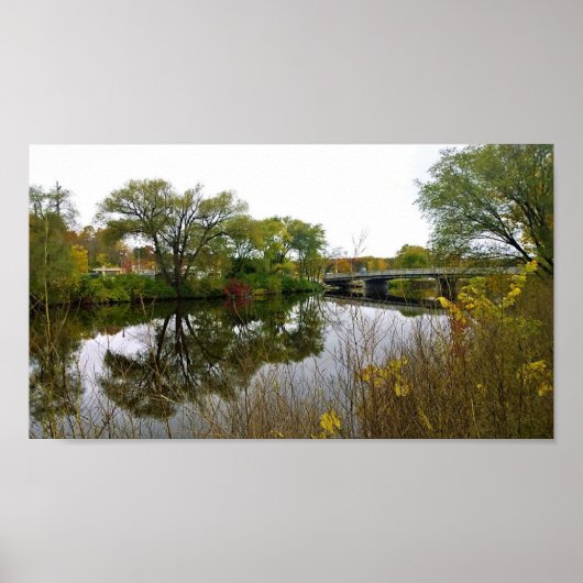 Milwaukee River, West Bend, Wisconsin Poster (Voorkant)